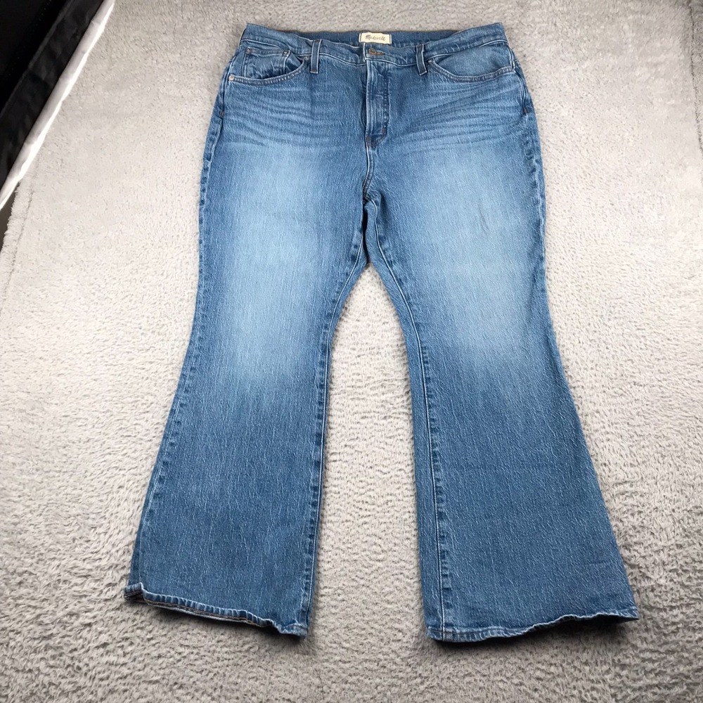 Madewell Perfect Vintage Flare‎ Jeans Womens 33P (38x28) Blue High Rise Stretch